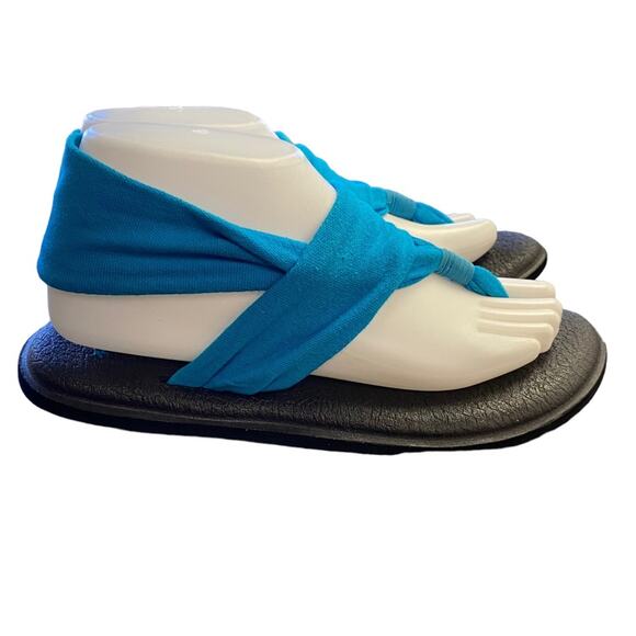 Sanuk Yoga Sling Sandals Aqua Size 8 - Picture 3 of 6